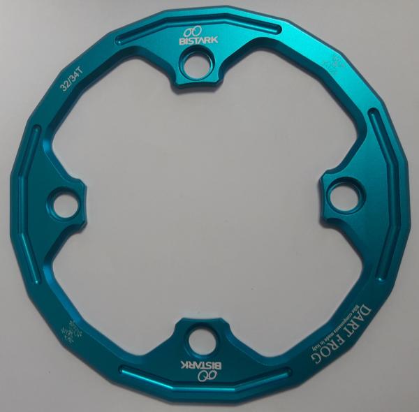 BX28T - Bashring Cruz Turchese B.C.D. 104 mm - Copre fino al 34T
